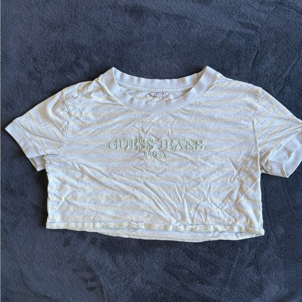 Guess x A$AP ROCKY Jeans USA Striped Crop Top